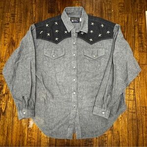 Vintage Panhandle Slim Western Button Down Women’s Top Size Large